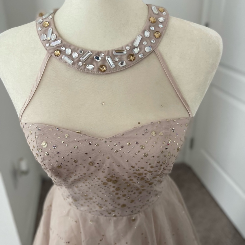 Embellished Halter Neck Dress